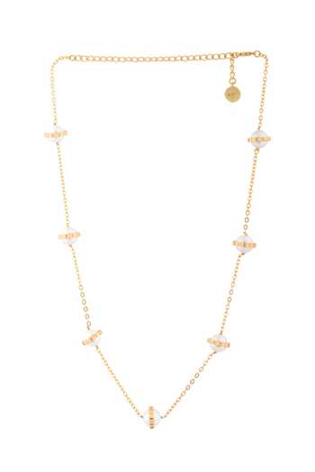 Shop_Anaash_White Pearls Aura Embellished Necklace _at_Aza_Fashions