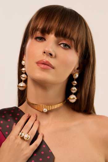 Buy_Anaash_White Pearls Reign Embellished Drops _Online_at_Aza_Fashions