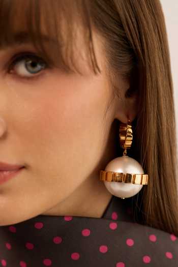 Anaash_White Pearls Dynasty Embellished Hoops _Online_at_Aza_Fashions