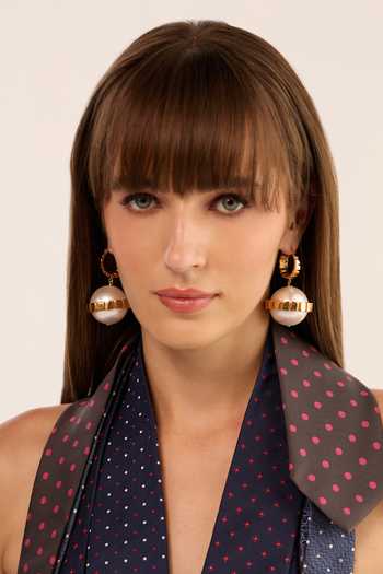 Buy_Anaash_White Pearls Dynasty Embellished Hoops _at_Aza_Fashions