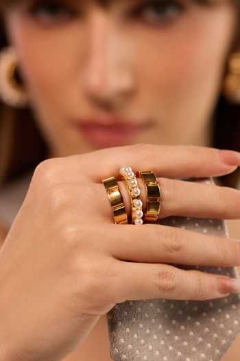 Buy_Anaash_White Pearls Imperial Embellished Ring _Online_at_Aza_Fashions