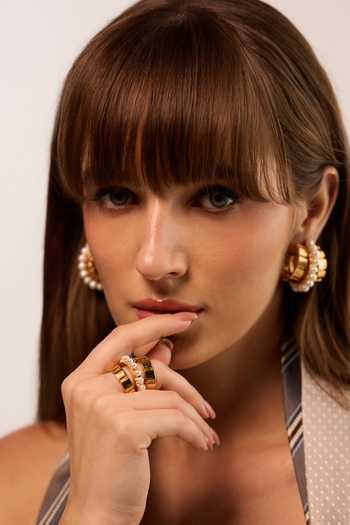 Anaash_White Pearls Imperial Embellished Ring _at_Aza_Fashions