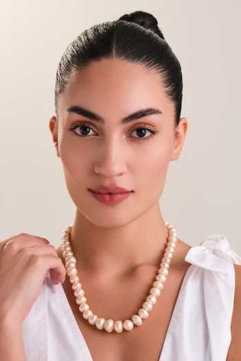 Buy_Anaash_Peach Pearls String Necklace _at_Aza_Fashions