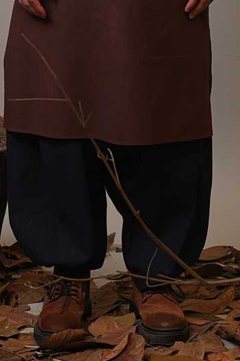 MATI_Blue Cotton Roots Baggy Pant _Online_at_Aza_Fashions