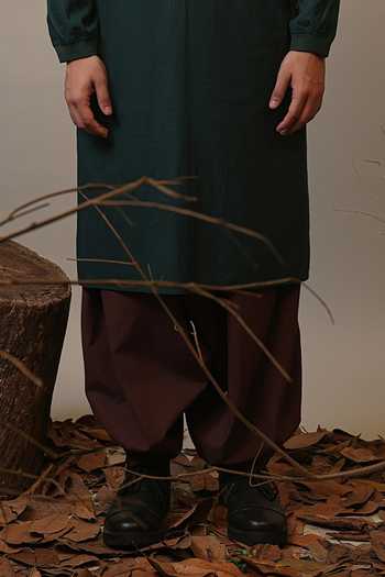 Shop_MATI_Brown Cotton Roots Baggy Pant _Online_at_Aza_Fashions