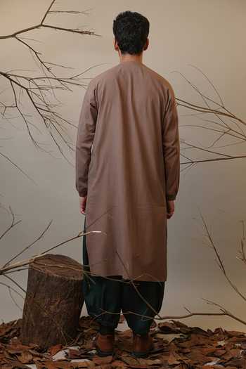 Shop_MATI_Green Cotton Roots Baggy Pant _at_Aza_Fashions