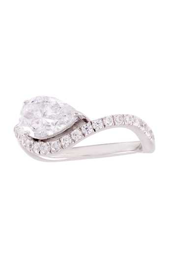 Shop_Prata_White Stones, Crystals Stackable Zircon Embellished Ring - Set Of 2 _at_Aza_Fashions