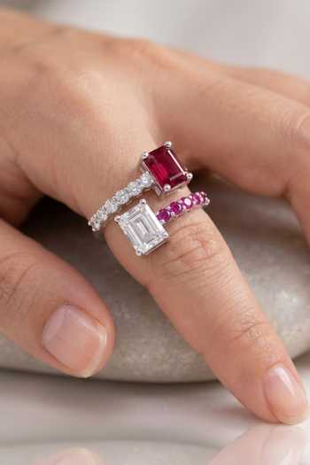 Buy_Prata_Red Stones Emerald Duet Wrap Ring _at_Aza_Fashions