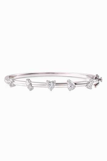 Shop_Prata_White Stones, Faux Diamonds Majestic Embellished Cuff Bracelet _at_Aza_Fashions