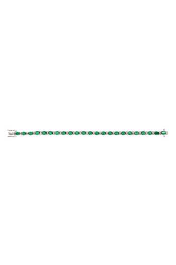 Prata_Green Stones Emerald Harmony Bracelet _Online_at_Aza_Fashions