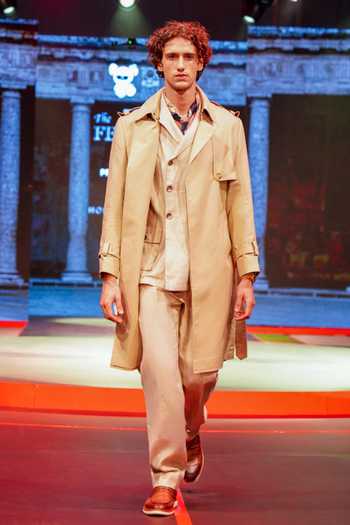 House Of Three_Beige Linen Double Breasted Resort Shirt _Online_at_Aza_Fashions