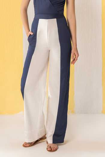 Zazu_White Colorblock Jumpsuit _Online_at_Aza_Fashions