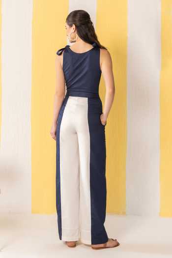 Shop_Zazu_White Colorblock Jumpsuit _at_Aza_Fashions
