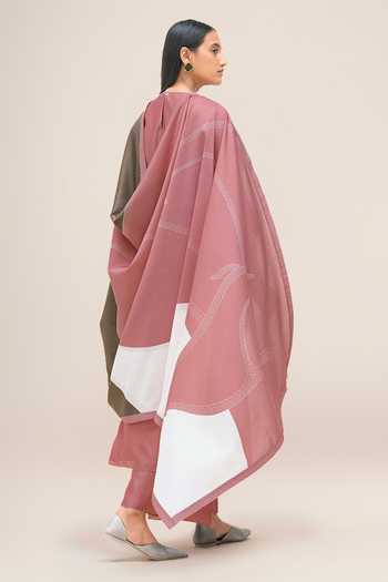 Shop_Ampm_Pink Round Neck Koyal Kurta Set 