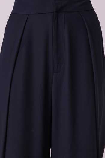 The Summer House_Black Satin Elinor Barrel Pant _Online