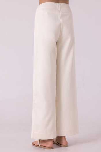 Shop_The Summer House_Off White Handloom Cotton, Denim Smith Pant 