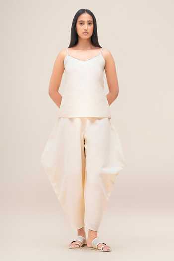 Buy_Ampm_Green Linen Collared Neck Ardea Shirt Set _Online_at_Aza_Fashions