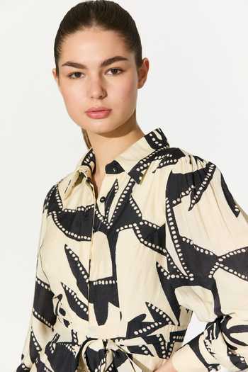 Koai_Black Abstract Print Jumpsuit _Online