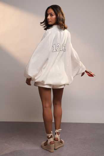 Shop_Style Junkiie_White Linen Mandarin Collar Summer Ivory 12-12 Shirt _at_Aza_Fashions
