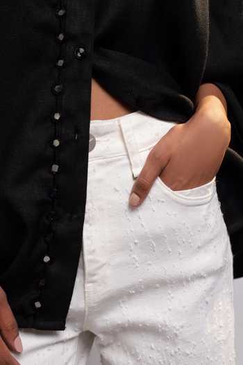 Shop_Style Junkiie_White Denim Summer Scatter Mirror Jeans _Online_at_Aza_Fashions