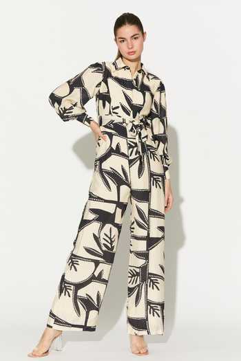 Buy_Koai_Black Abstract Print Jumpsuit _at_Aza_Fashions