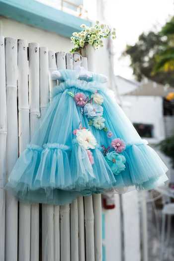 Buy_arani label_Blue Net Birthday Cake Dress _Online_at_Aza_Fashions