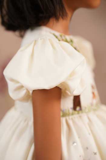 Buy_arani label_Off White Taffeta Disney Princess Dress _Online_at_Aza_Fashions
