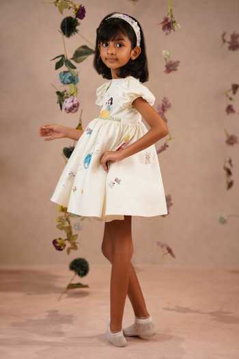 arani label_Off White Taffeta Disney Princess Dress _at_Aza_Fashions