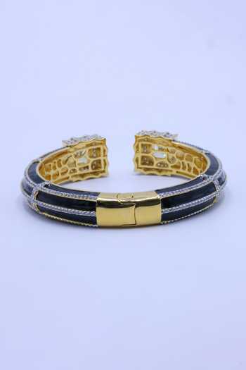 Moh-Maya By Disha Khatri_Black Citrin Zircon Bracelet _Online_at_Aza_Fashions