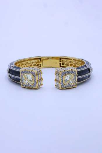 Buy_Moh-Maya By Disha Khatri_Black Citrin Zircon Bracelet _at_Aza_Fashions