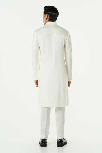 Buy_Line Out Line_Ivory Chanderi Meta Twist Embroidered Kurta _Online_at_Aza_Fashions