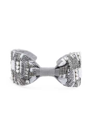 Shop_APT FOREVER_Grey Embroidery, Sequins, Beads, Shimmering Splendorshot Handmade Headband _at_Aza_Fashions