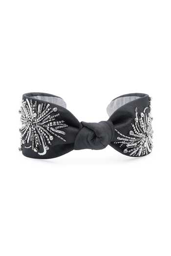 Shop_APT FOREVER_Black Beads, Rhinestones Cosmic Fireworks Beaded Headband _at_Aza_Fashions