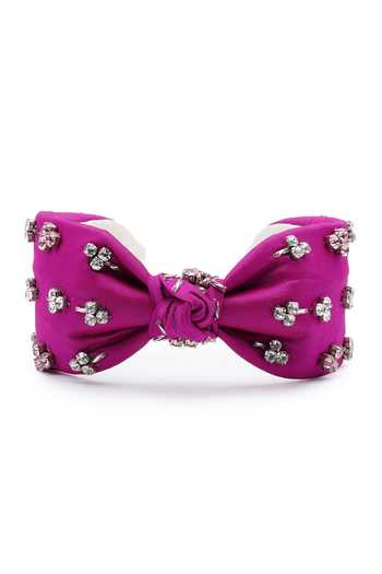 Shop_APT FOREVER_Magenta Embroidery, Beads, Rhinestones Jewelled Treasure Headband _at_Aza_Fashions