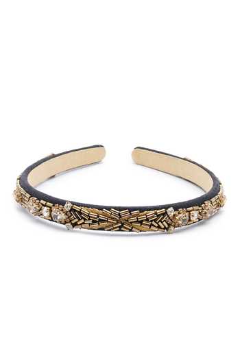 Shop_APT FOREVER_Black Beads, Rhinestones Regal Beaded Headband _at_Aza_Fashions