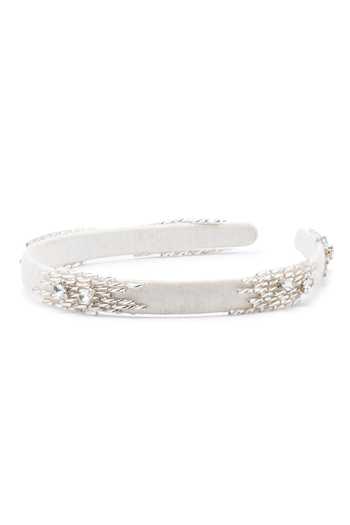 Shop_APT FOREVER_White Embroidery, Beads, Crystals, Imperial Elegance Handmade Headband _Online_at_Aza_Fashions