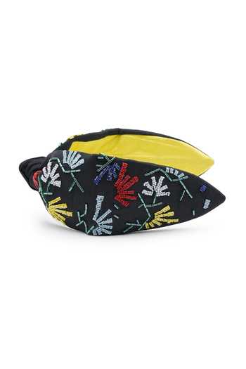 Shop_APT FOREVER_Black Beads Whimsy Bloom Knotted Headband _Online_at_Aza_Fashions