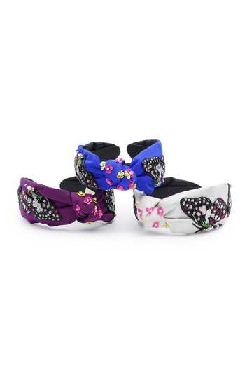 Buy_APT FOREVER_Purple Embroidery, Sequins, Beads, Enchanted Flutter Handmade Headband _Online_at_Aza_Fashions