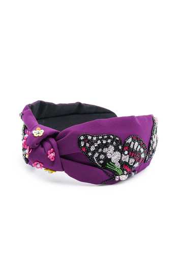 Shop_APT FOREVER_Purple Embroidery, Sequins, Beads, Enchanted Flutter Handmade Headband _Online_at_Aza_Fashions
