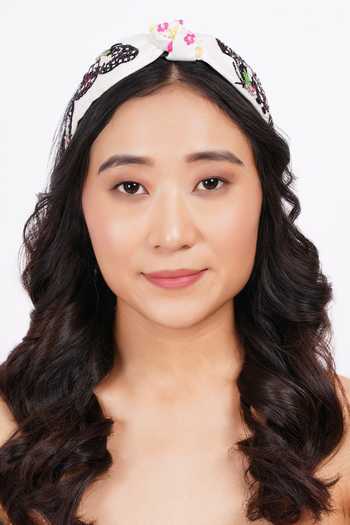 APT FOREVER_Pink Embroidery, Beads, Rhinestones Enchanted Flutter Beaded Headband _at_Aza_Fashions