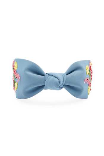 Shop_APT FOREVER_Blue Embroidery, Beads, Rhinestones Serpent Slink Handmade Headband _at_Aza_Fashions