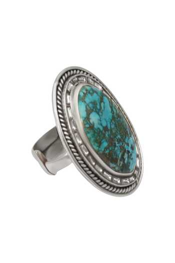 Shop_Sangeeta Boochra_Blue Stones Signature Turquoise Statement Ring _at_Aza_Fashions