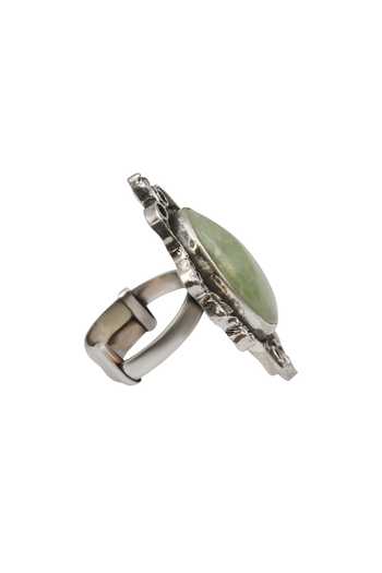 Shop_Sangeeta Boochra_Green Stones, Handcrafted Ring _at_Aza_Fashions