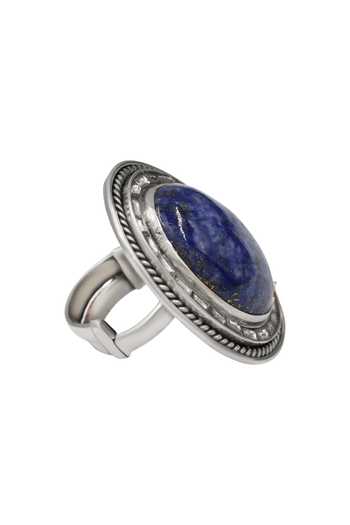 Shop_Sangeeta Boochra_Blue Classic Lapis Statement Ring _at_Aza_Fashions