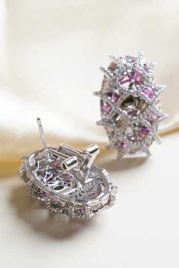 Shop_MRJEWELS_Multi Color Swarovski Embellished Studs _at_Aza_Fashions