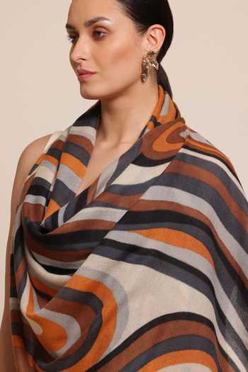 SHAZA_Multi Color Disruption Pashmina Stole _Online_at_Aza_Fashions
