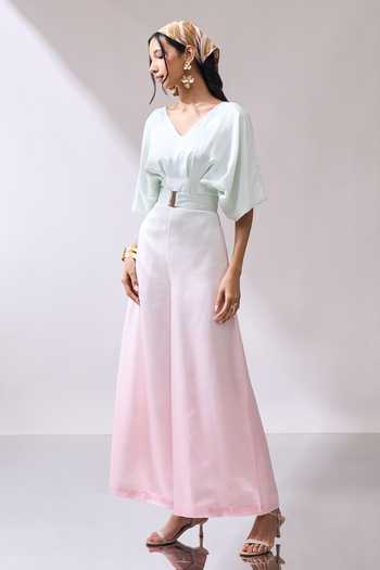 Shop_Naintara Bajaj_Blush A Dream In Ombre Pastel Jumpsuit With Belt 