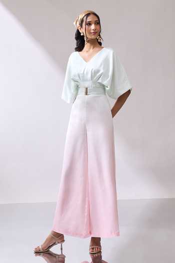 Shop_Naintara Bajaj_Blush A Dream In Ombre Pastel Jumpsuit With Belt _Online