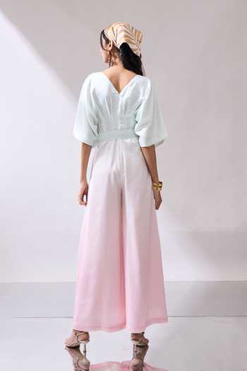 Naintara Bajaj_Blush A Dream In Ombre Pastel Jumpsuit With Belt _Online_at_Aza_Fashions