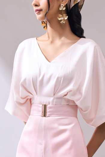 Buy_Naintara Bajaj_Beige Bloom Of Violet Ombre Jumpsuit With Belt _Online